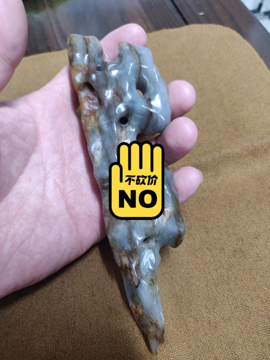 和田玉毛笔架，老料