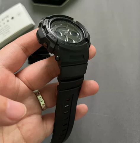 卡西欧AW 591BB 防水抗震 全黑色很...