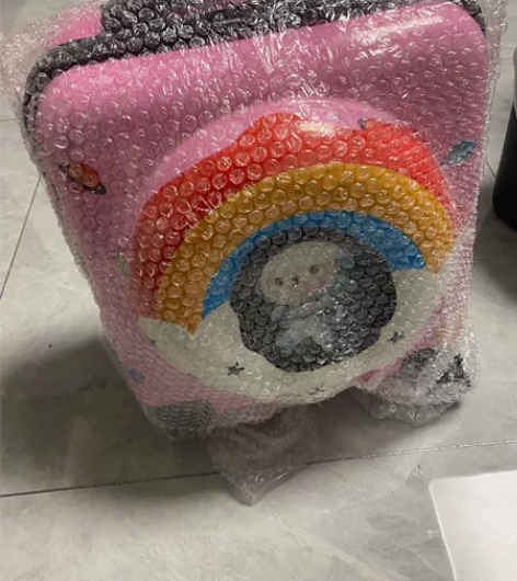 儿童拉杆箱18寸彩虹飞船卡通登机旅行箱万向...
