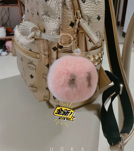 水貂毛可爱挂件,懒兔毛可爱挂件,皮草挂件挂...