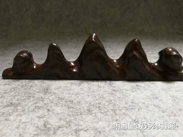 文房四宝正品红木随形毛笔搁 笔架 五指山形...