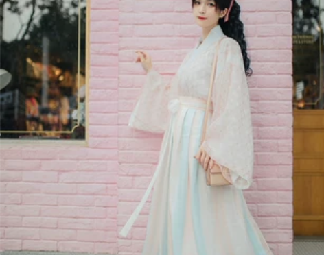 衣锦江南【桃子汽水】原创汉服 晋制齐腰褶裙...