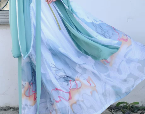 如梦霓裳汉服女襦裙广袖鹿鸣交领齐腰大袖衫小...