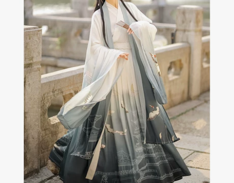 滕王阁汉服女正品原创中国风晋制齐腰襦裙魏晋...