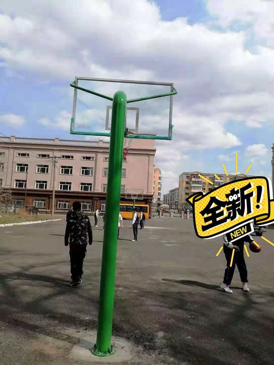 篮球架地埋篮球架特价款处理绿色圆管篮球架此...