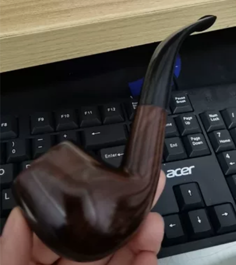 黑檀木烟斗乌木初学入门黑檀木使用天然实木烟...