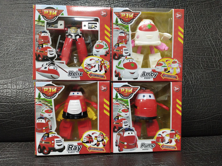 雷恩消防队勇敢的消防车雷恩变形玩具