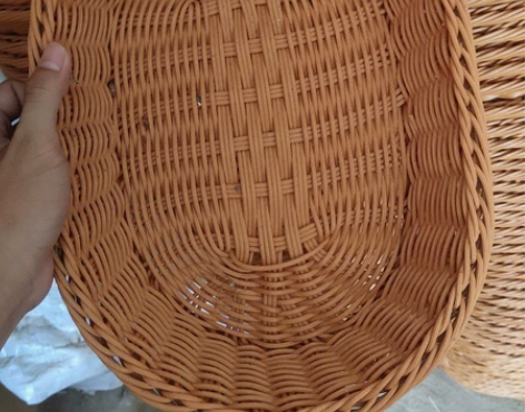 创意小吃篮点心爆米花筐仿藤编水果篮子 KT...