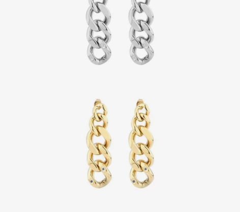 BLACKHEAD/黑头/渐变链条镶钻耳环...