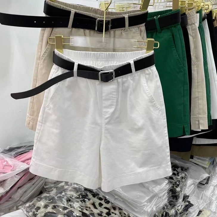 直筒宽松工装五分裤高腰阔腿休闲中裤