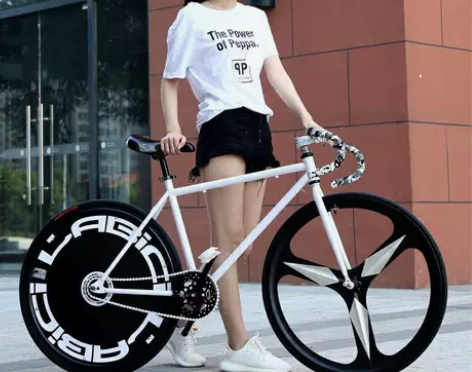 弯把死飞公路自行车超轻代步夜光青少年倒刹