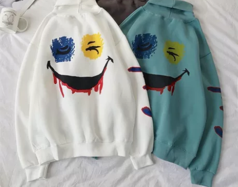 ins冬季新款港风高领加绒卫衣男潮流韩版宽...