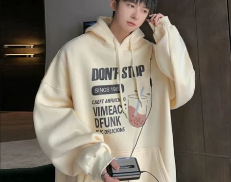 美式卫衣男秋冬季潮港风宽松衣服潮牌休闲连帽...