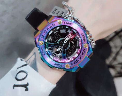 王一博同款手表男电子表女士学生时尚潮流机械...