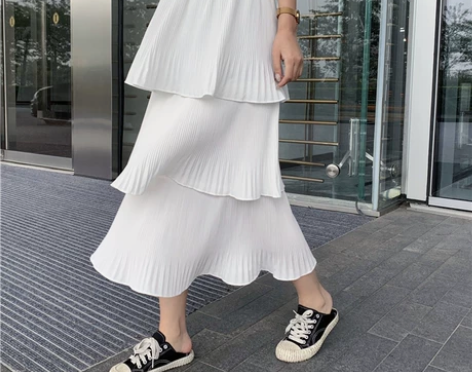 雪纺蛋糕裙女2019夏季小个子大码胖mm显...