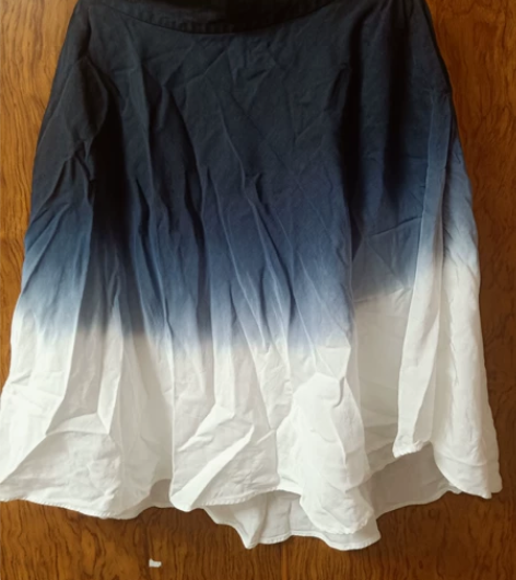 亚麻半身裙女宽松夏季小个子渐变a字裙复古棉...