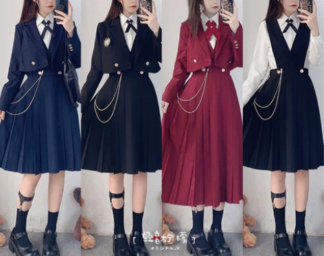 jk制服原创护奶裙长裙正版学院风套装