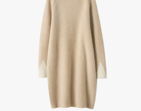 连衣裙高定系列惊艳时光! 中长款羊绒衫女纯...