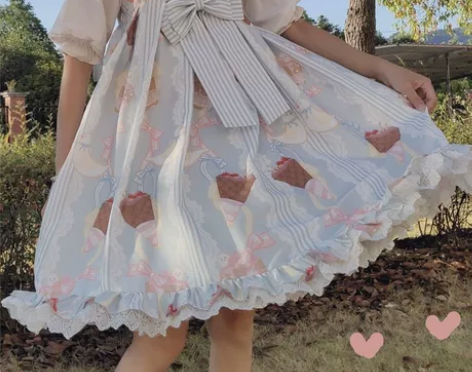 辰小希lolita jsk 大码 浅蓝色 ...