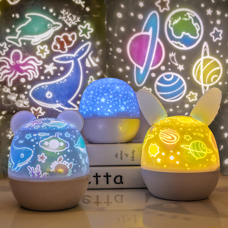 星空灯投影仪小夜灯创意梦幻浪漫旋转满天星儿...