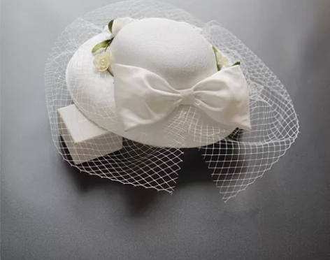 法式新娘复古帽子礼帽新娘头饰  有一点小瑕...