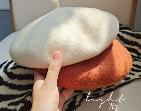 帽子女秋冬季百搭贝雷帽女英伦复古韩版潮网红...