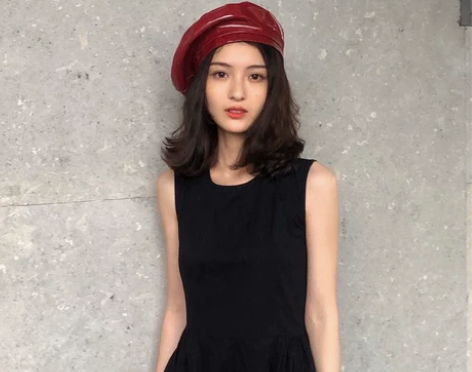 贝雷帽英伦时尚欧美光面皮帽子女秋冬PU镜面...