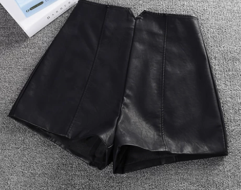 ?PU皮短裤女秋冬皮裤2017新款韩版高腰...