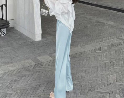 【狂欢价】醋酸缎面阔腿裤女夏季薄款凉凉高腰...