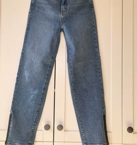 版型超正显瘦直筒版型牛仔裤 腰围平铺70c...