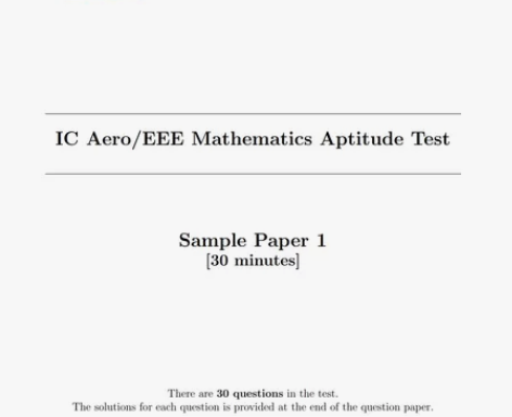 帝国理工EEE笔试 MAT笔试 11.3 ...