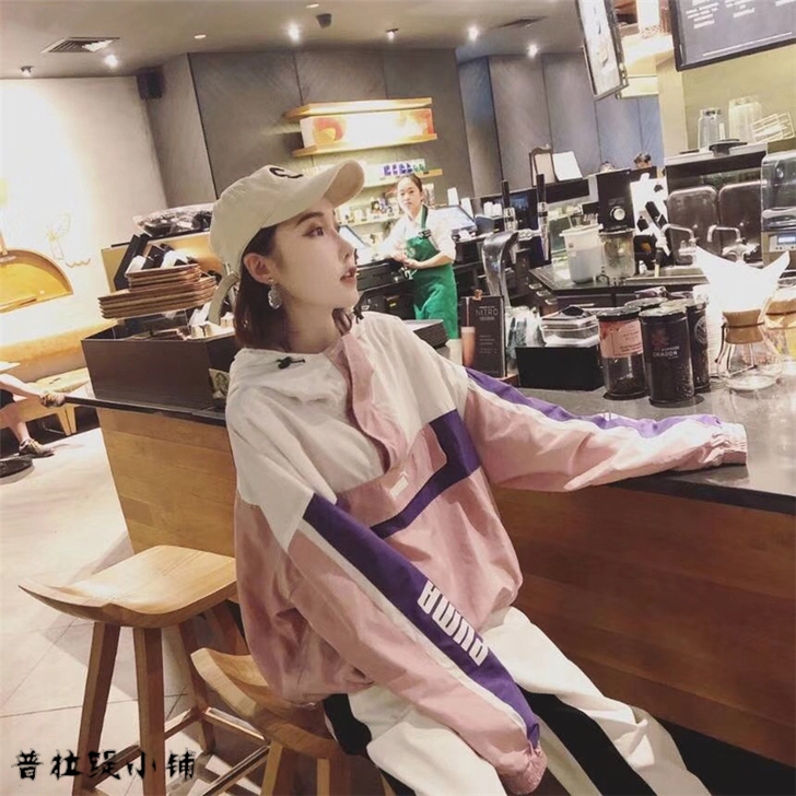PUMA彪马连帽套头卫衣女潮牌运动休闲长袖...