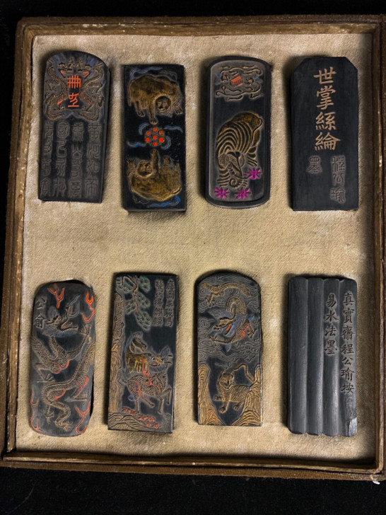 288克八锭旧藏世掌丝纶松烟库存套墨