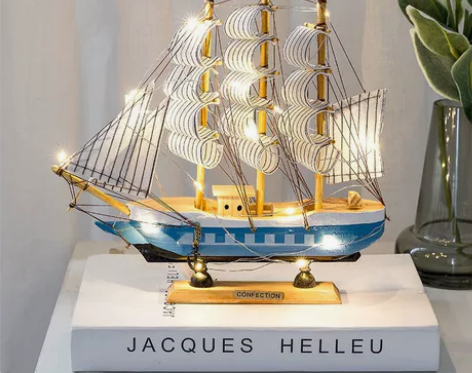 一帆风顺帆船模型摆件客厅房间酒柜装饰品 喜...