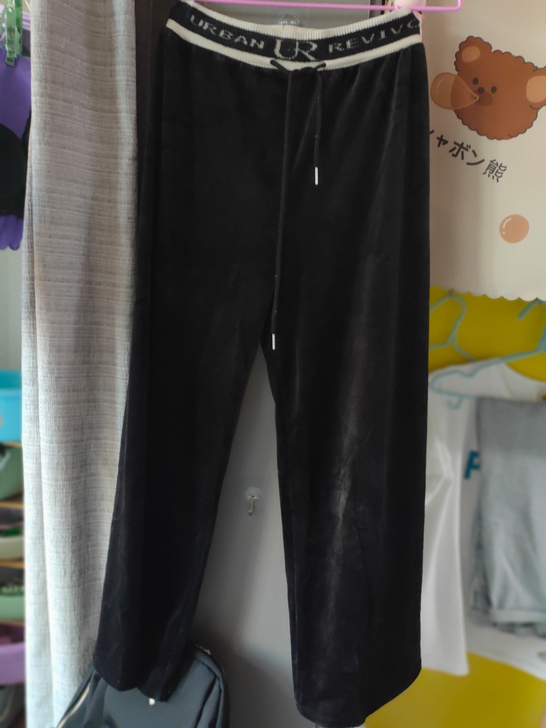 裤子 阔腿裤黑色