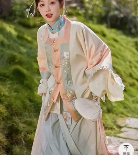 七月夕 暖玉 明制汉服绣花半臂立领琵琶袖短...