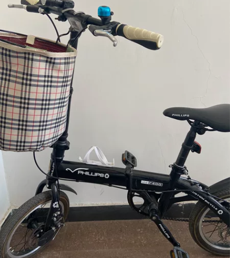 飞利浦折叠变携自行车,高低可升降,非常方便...