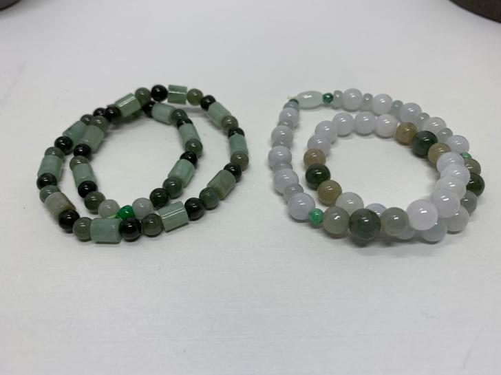 瞎卖 纯天然A货缅甸翡翠绕手两圈手链手机挂...