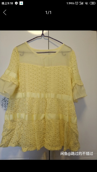 韩版蕾丝衫上衣，款式新颖，面料柔软不刍予不...