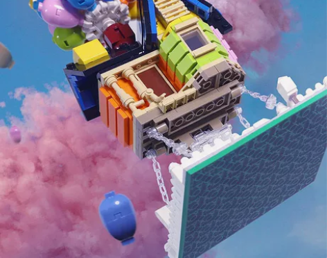 全新悬浮兼容乐高小颗粒气球屋拼装DIY男孩...
