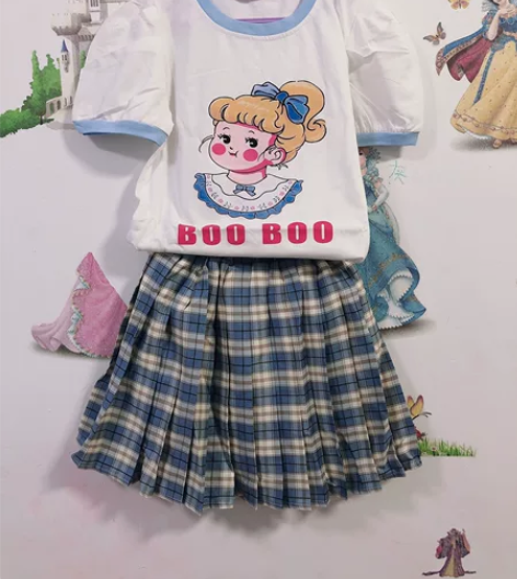 szkp女童学院风，衣长50左右，裙长34...