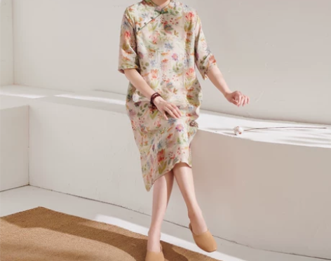 莎韵诗2022夏季新款中式立领复古民族风改...