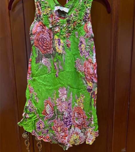 全新 儿童波西米亚民族风钉珠棉麻连衣裙 4...