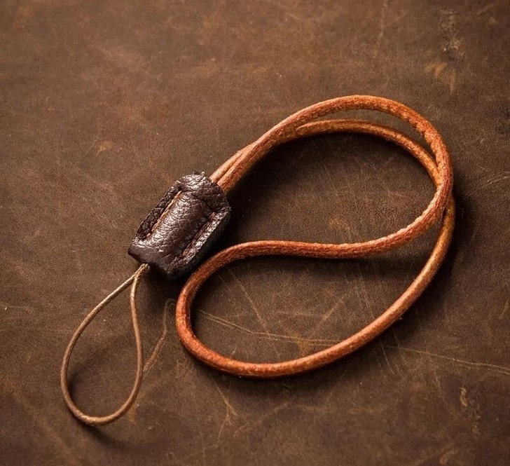 弹弓失手绳，简约牛皮腕绳钥匙扣手机U盘手绳...