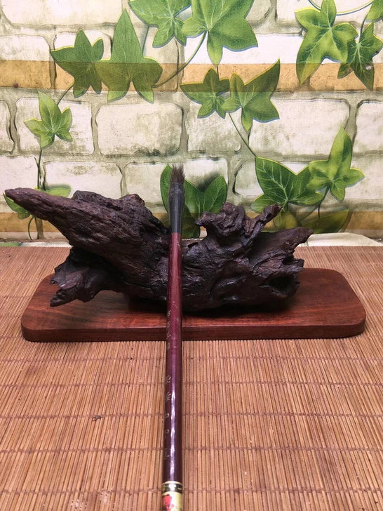 海南黄花梨［毛笔架］摆件，纯天然造型