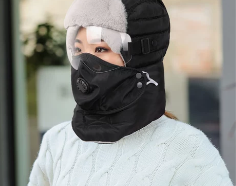 帽子女冬天骑电动车防风防寒雷锋帽男加厚保暖...