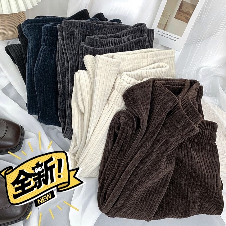 雪尼尔阔腿裤！