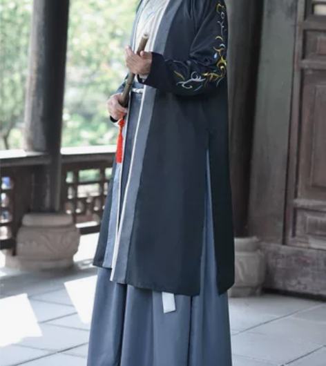 如梦霓裳汉服男装交领衣裳[楮墨]二浅交领藤...
