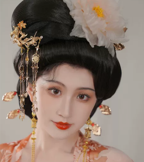 【蝉鸣知夏】多色牡丹 加大版 真丝烫花发夹...