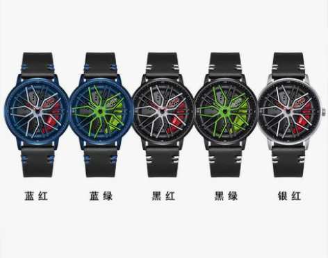 潮流年轻人带的旋转石英防水手表，皮带 网带...